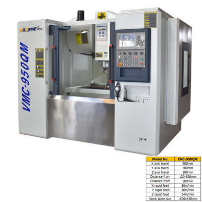 Przemysłowe pionowe centrum obróbkowe VMC 3-osiowe CNC 400 kg Maksymalne obciążenie dla metalu